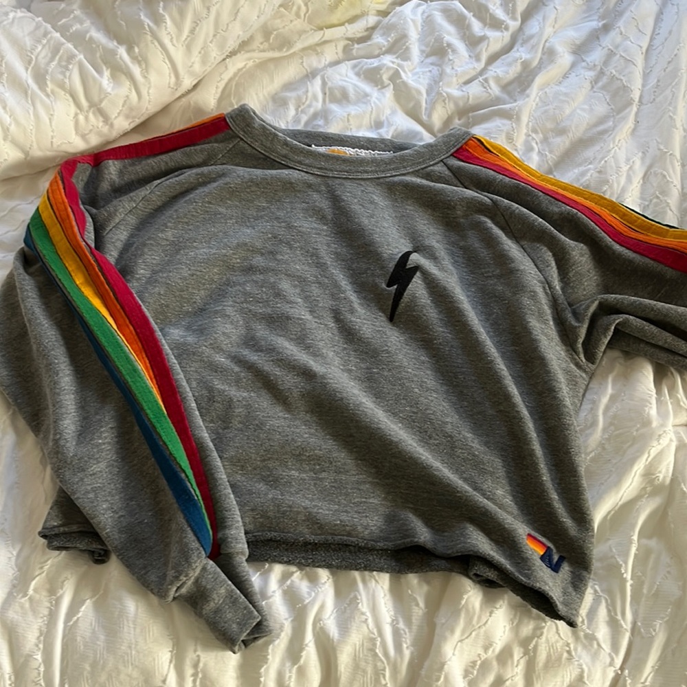 Aviator nation cropped sweatshirt